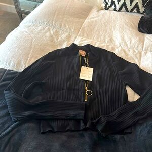 show Me Your MuMu Charlie zipped sweater size XL NWT ribbed